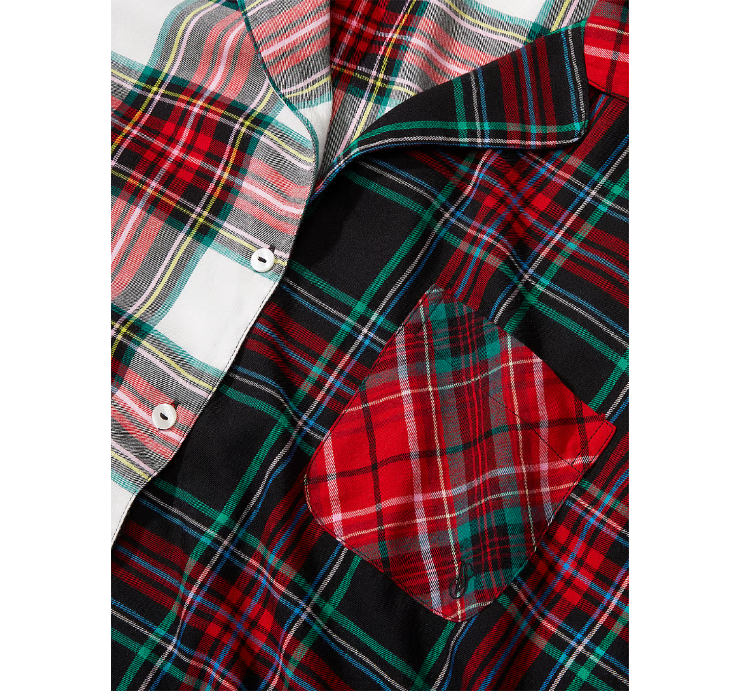 Піжама Flannel Long Pajama Set Red Plaid Print Mix