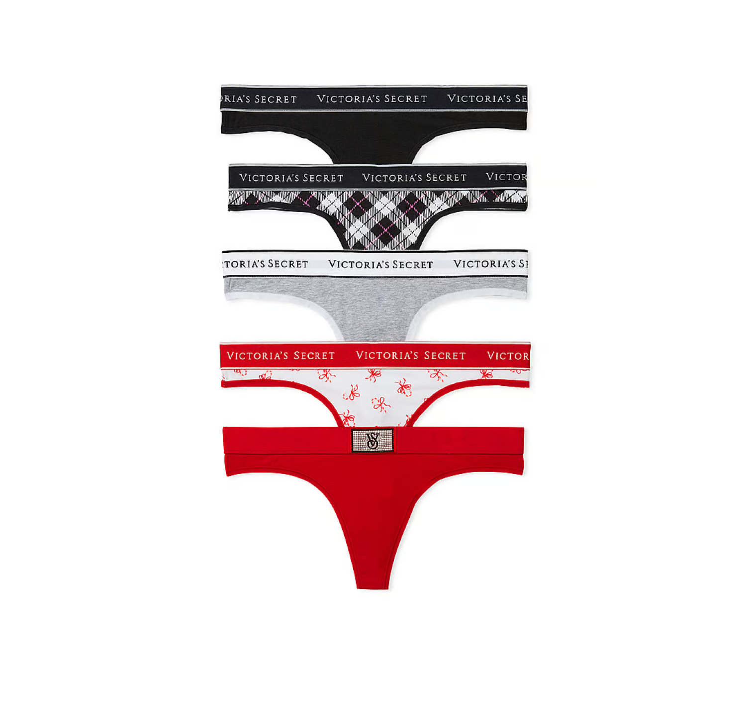 Набор трусиков 5-Pack Logo Cotton Thong Panties