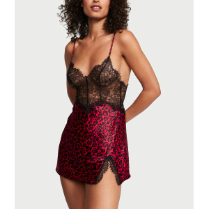 Пеньюар Very Sexy Lace Plunge Slip Red Leopard Victoria’s Secret