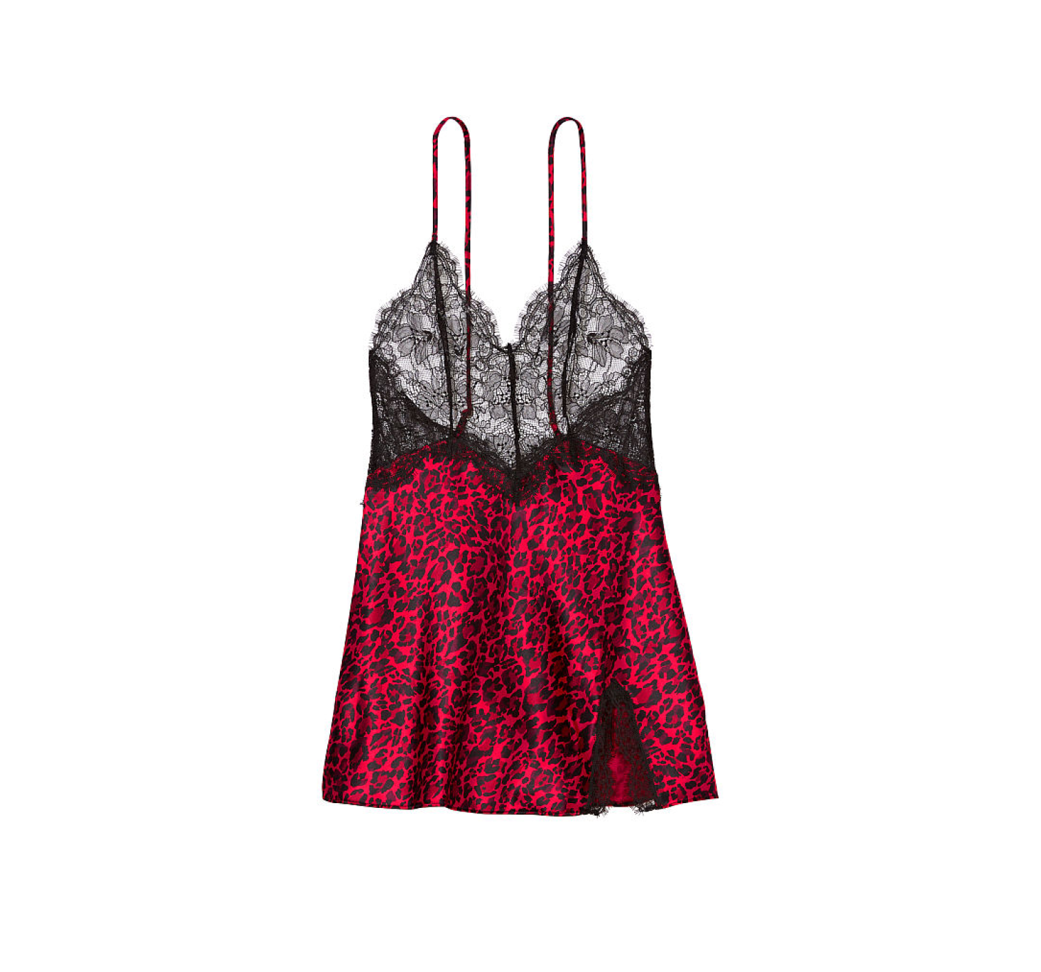 Пеньюар Very Sexy Lace Plunge Slip Red Leopard Victoria’s Secret