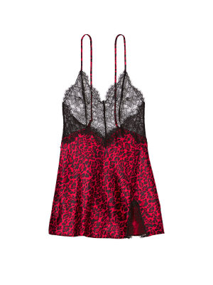 Пеньюар Very Sexy Lace Plunge Slip Red Leopard Victoria’s Secret