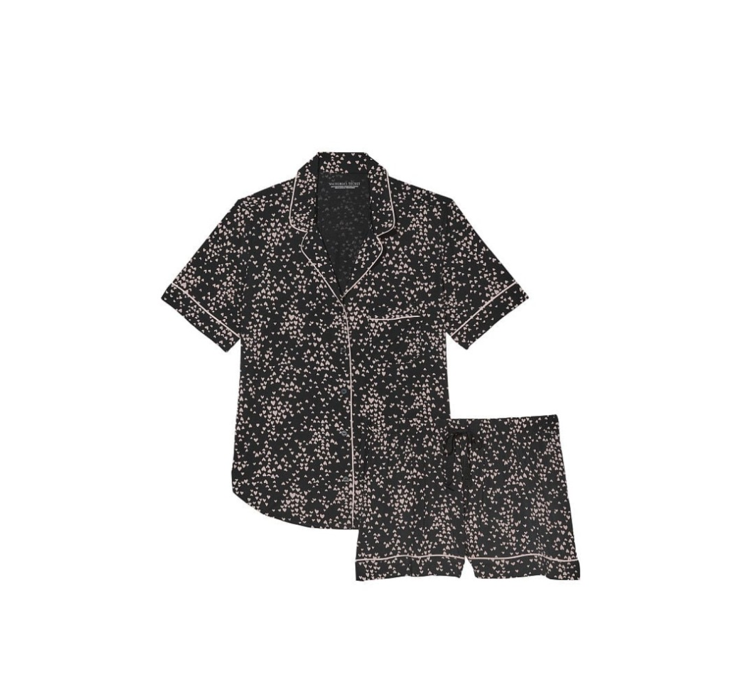 Пижама  Modal Short Pajama Set Mini Black Heart