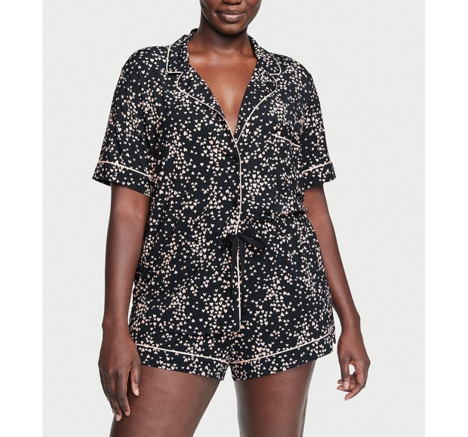 Пижама  Modal Short Pajama Set Mini Black Heart