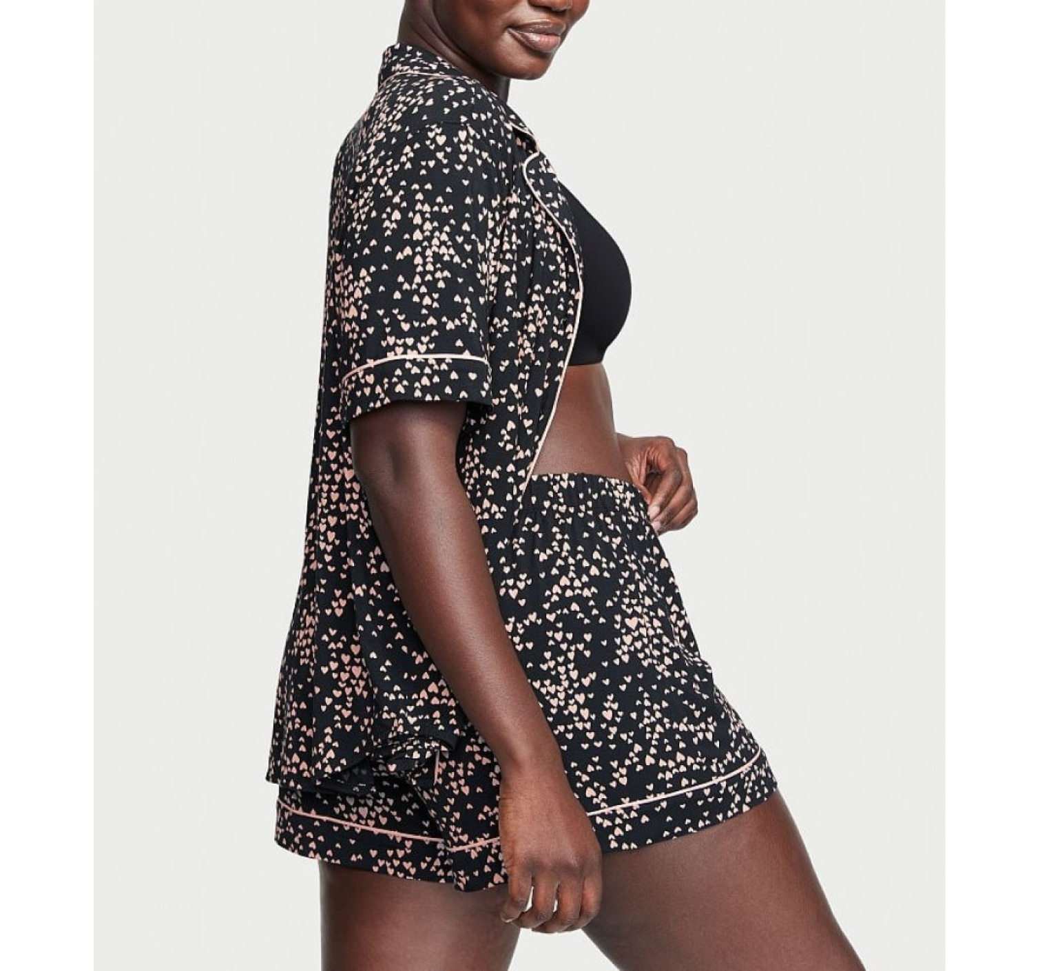 Пижама  Modal Short Pajama Set Mini Black Heart