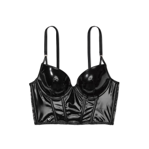 Бюстье Midnight Affair Faux Patent Leather Push-Up Corset Top 