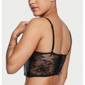 Бюстье Midnight Affair Faux Patent Leather Push-Up Corset Top 
