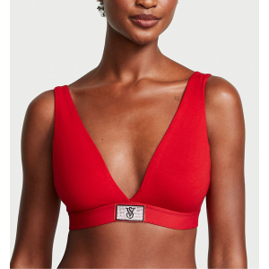 Комплект білизни Shine Patch Cotton Wireless Plunge Bralette Set Lipstick