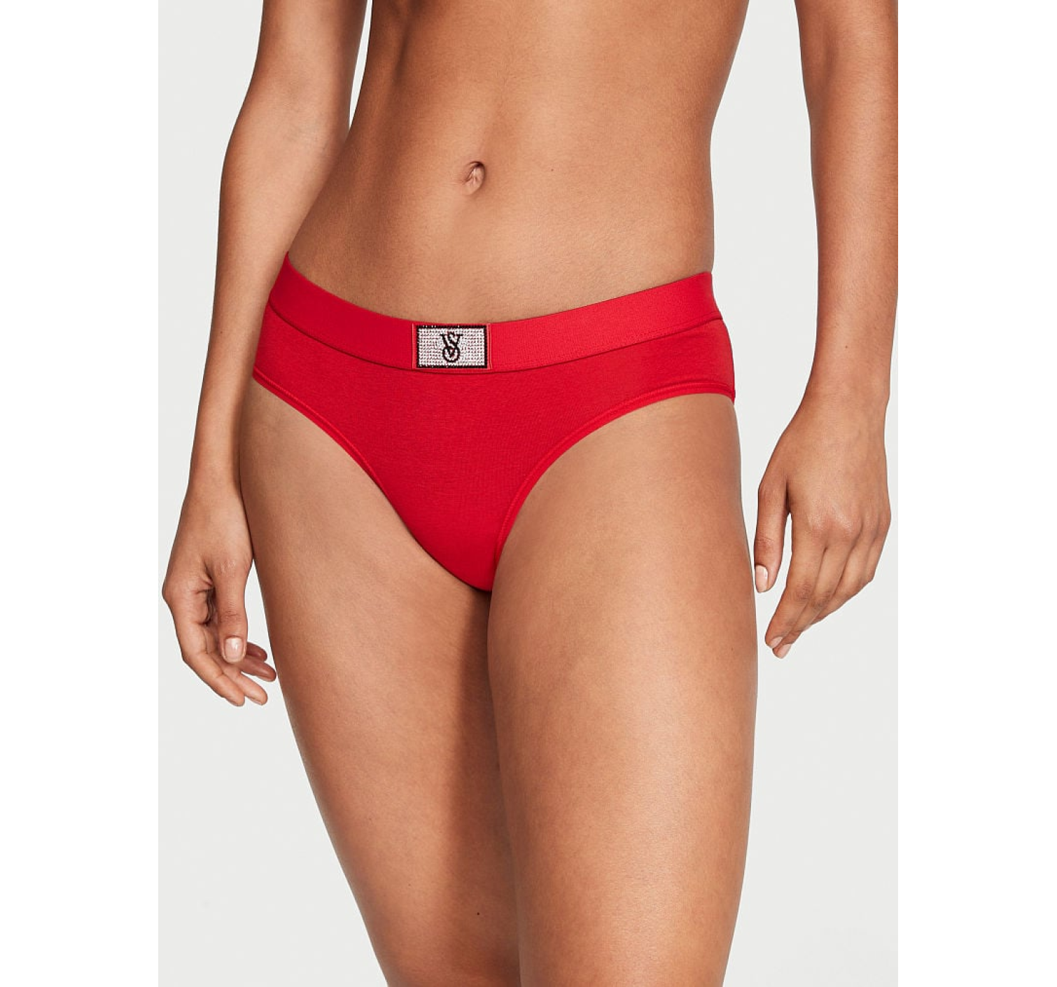 Комплект білизни Shine Patch Cotton Wireless Plunge Bralette Set Lipstick