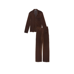 Пижама Shimmer Knit Long Pajama Set Gold 