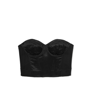 Бюст Shine Logo Satin Strapless Corset Top Black