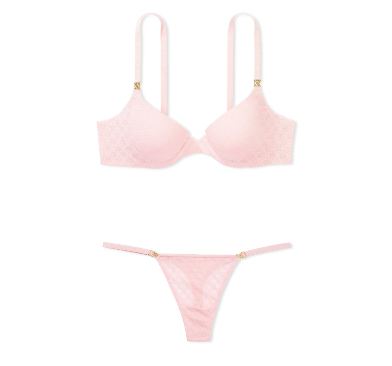 Комплект білизни Icon Push-Up Demi Bra Pretty Blossom Thong Set