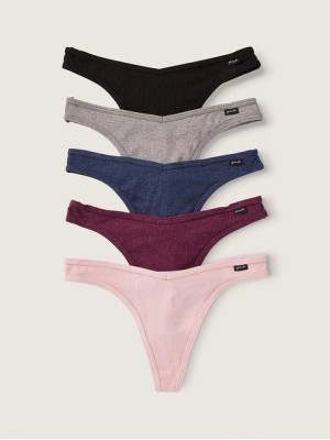 Набор трусиков PINK Cotton Thong Panty Set