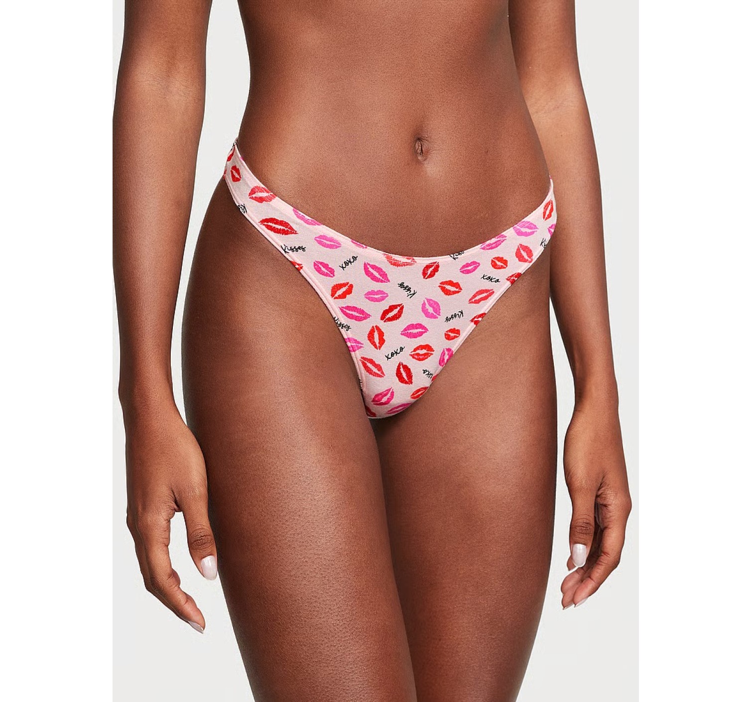 Трусики Stretch Cotton High-Leg Scoop Thong Pretty Blossom Kisses