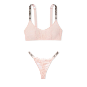 Комплект білизни Shine Strap Lace Bralette Purest Pink