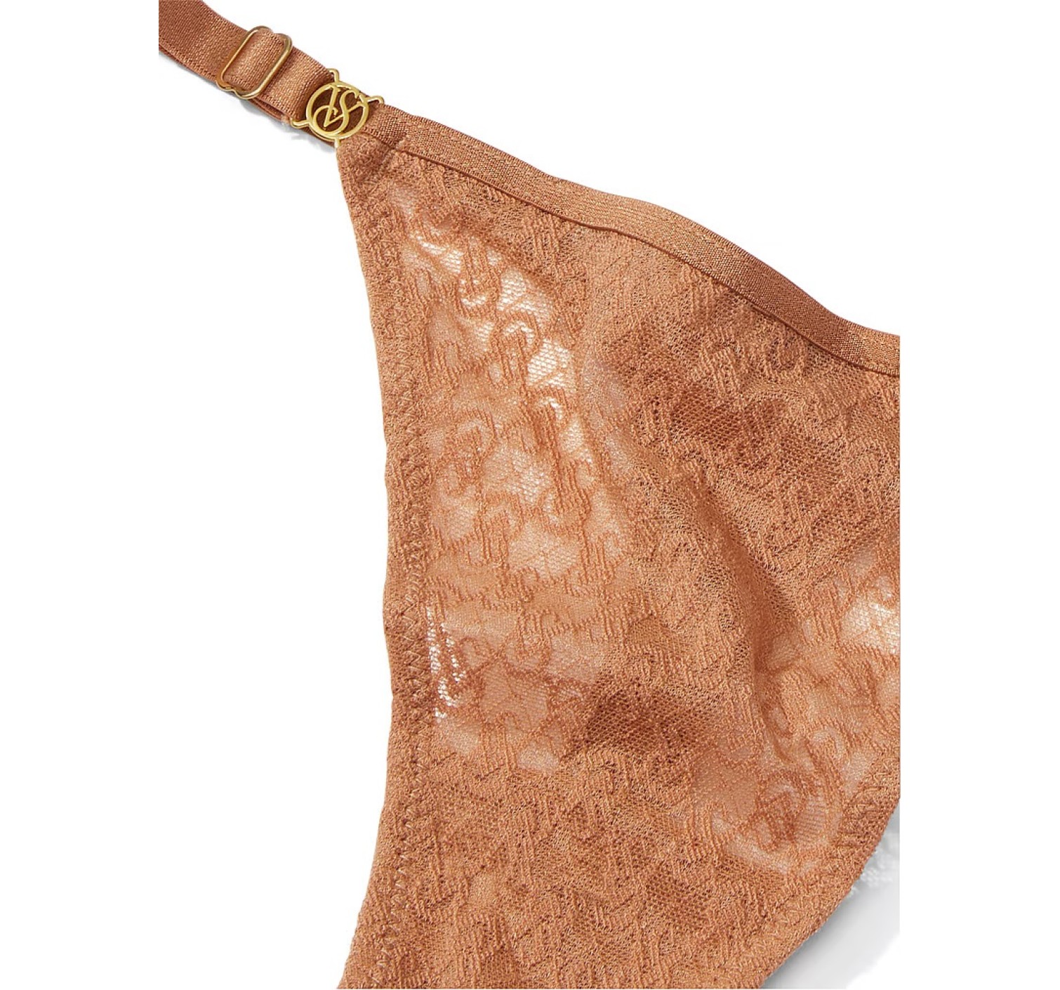 Трусики Icon Lace Strappy Thong Panty Toffee