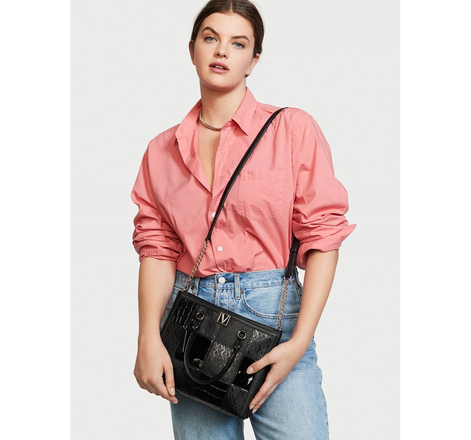 Cумка Victoria’s Secret The Victoria Structured Satchel Mix colorblock