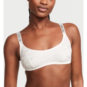 Комплект белья Shine Strap Lace Bralette Coconut White Set
