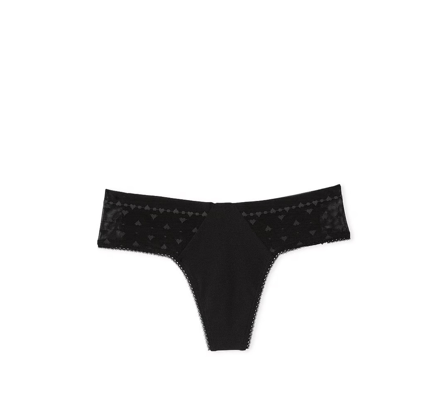 Трусики No-Show Thong Panty Lace Detail Black