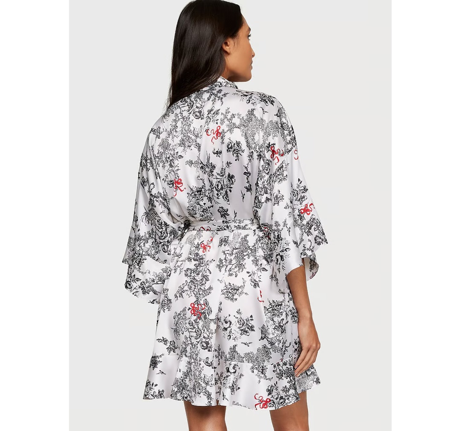 Халат Satin Flounce Robe Porcelain Toile