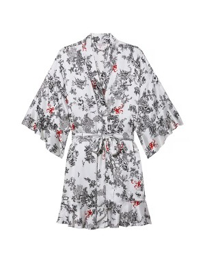 Халат Satin Flounce Robe Porcelain Toile