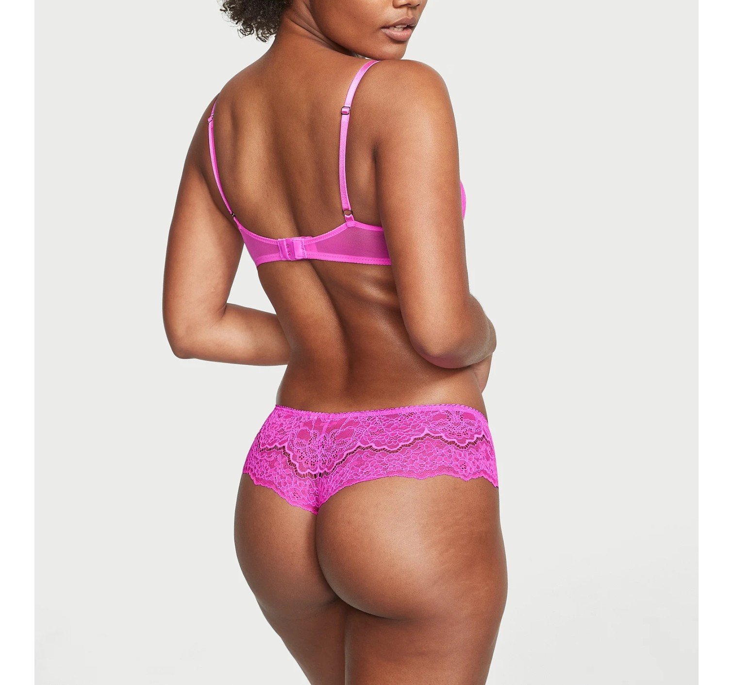 Трусики Lace Hipster Thong Panty Pink Berry