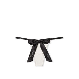 Трусики Open-Back Bow Cheekini Panty White