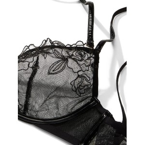 Комплект белья Midnight Affair Embroidery Low-Cut Demi Bra black Set