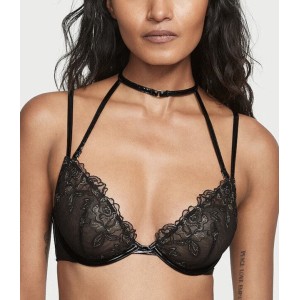 Комплект белья Midnight Affair Embroidery Low-Cut Demi Bra black Set