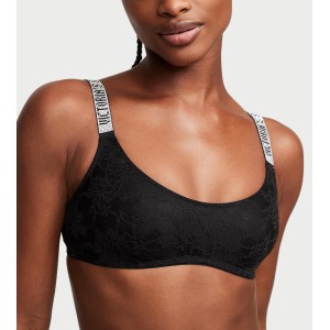 Комплект белья Shine Strap Lace Bralette Black Set