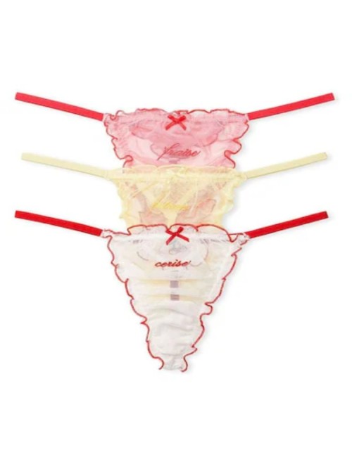 Трусики Panty Set Mesh V-string 3 pack set