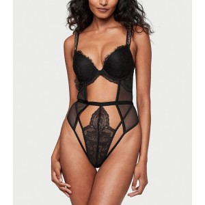 Боди Chain Strap Lace Push-Up Teddy
