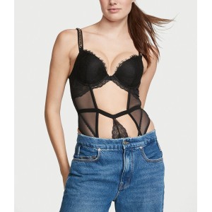 Боди Chain Strap Lace Push-Up Teddy