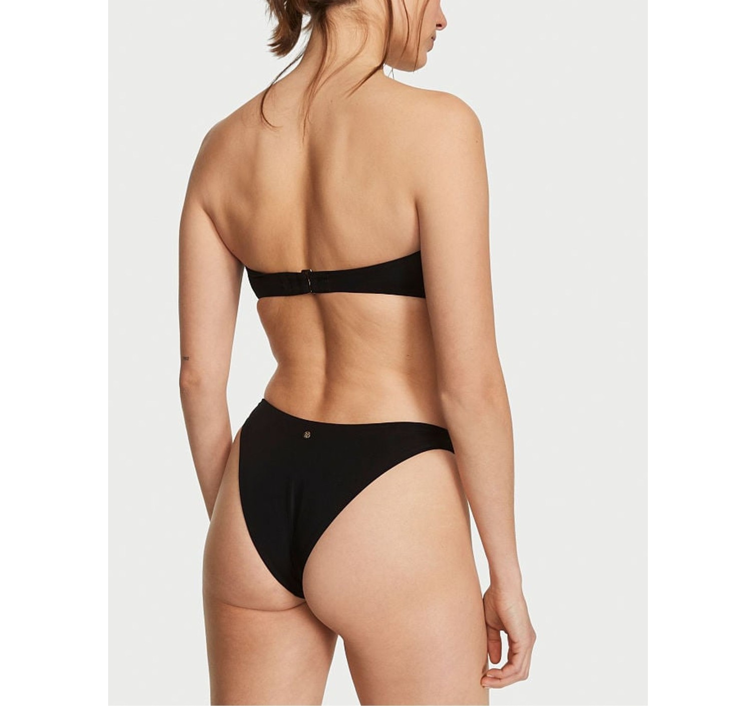 Купальник Bandeau Swim Bikini Top Cheeky Bikini Bottom Black