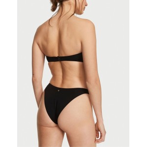 Купальник Bandeau Swim Bikini Top Cheeky Bikini Bottom Black