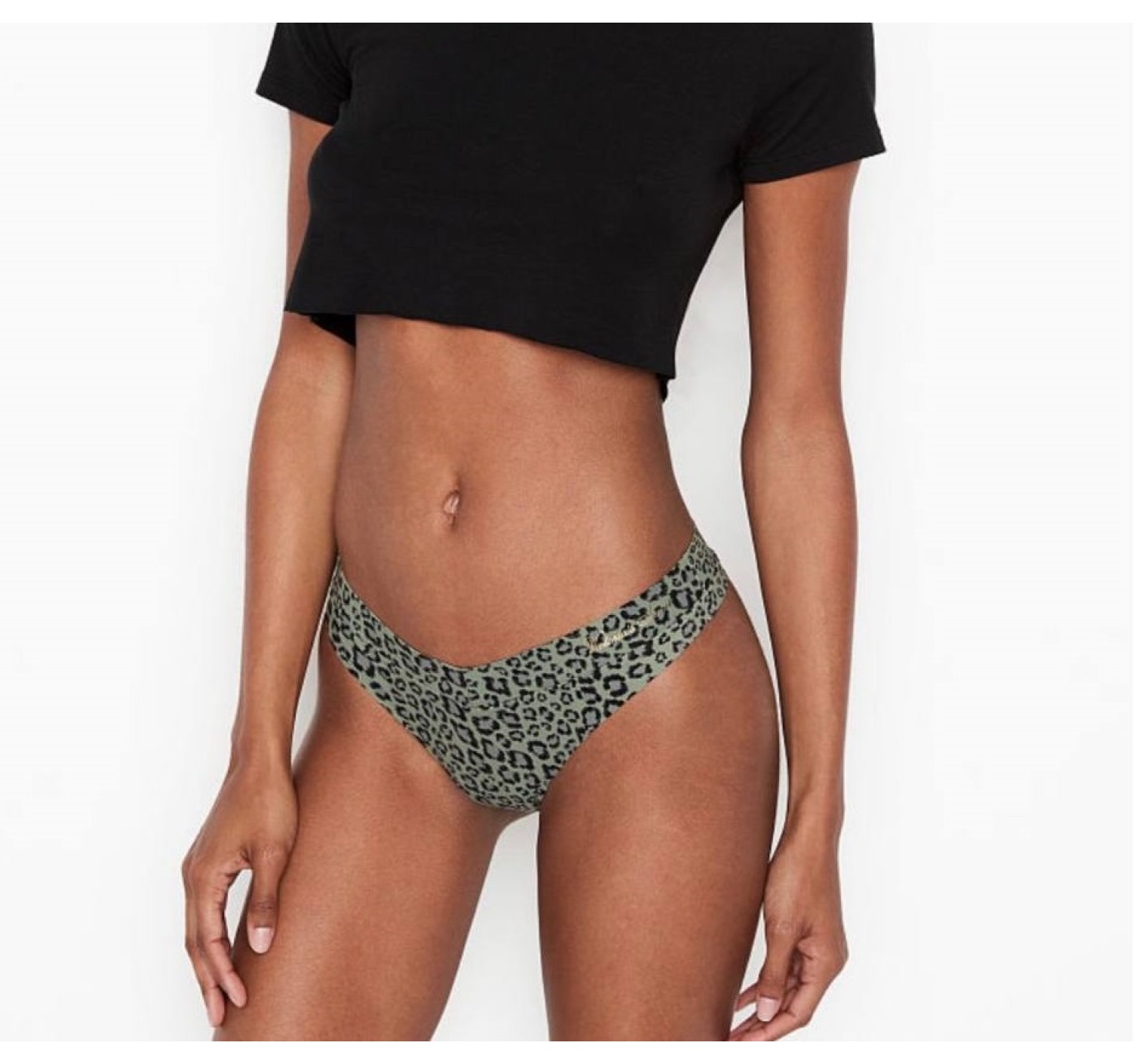 Трусики Incredible Thong panty Green Leopard