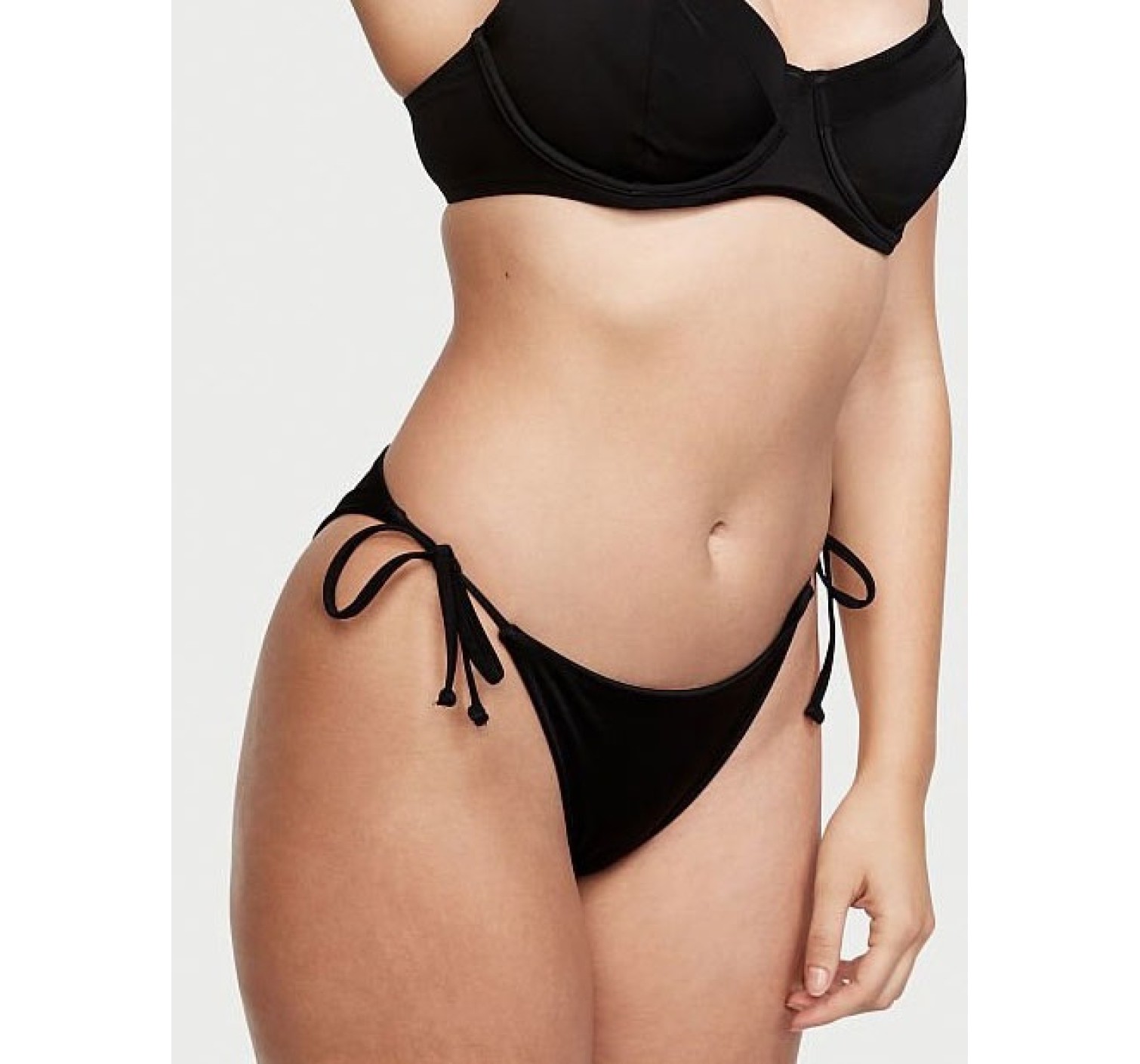 Купальник Bandeau Swim Bikini Top Cheeky Bikini Bottom Black
