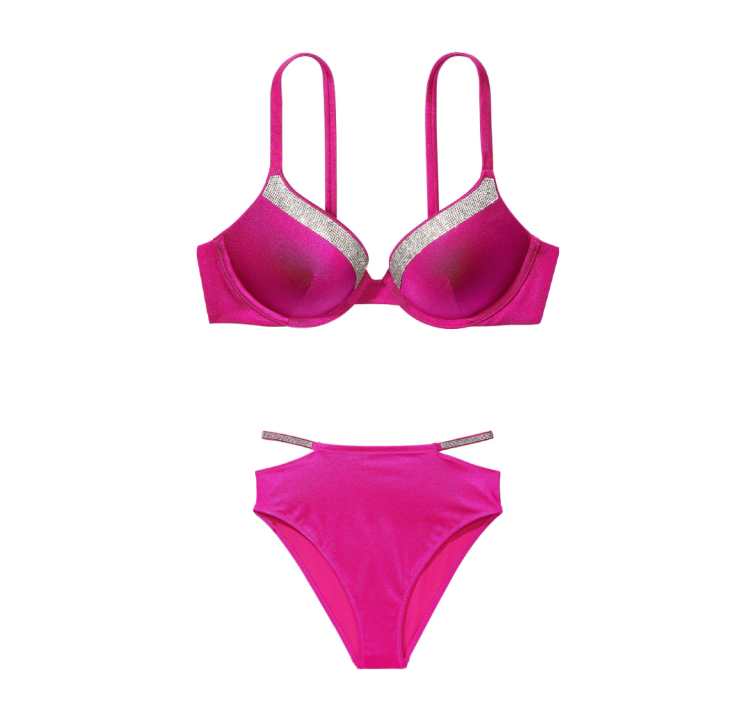 Купальник Shine-Trim Push-Up Bikini Top High-Waist Cheeky Berry Blush
