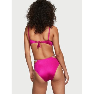 Купальник Shine Strap Triangle Bikini Top High-Waist Cheeky Berry Blush