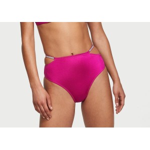 Купальник Shine Strap Triangle Bikini Top High-Waist Cheeky Berry Blush