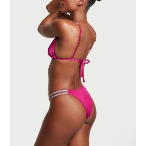 Купальник Shine Strap Triangle Bikini Top High-Waist Cheeky Berry Blush