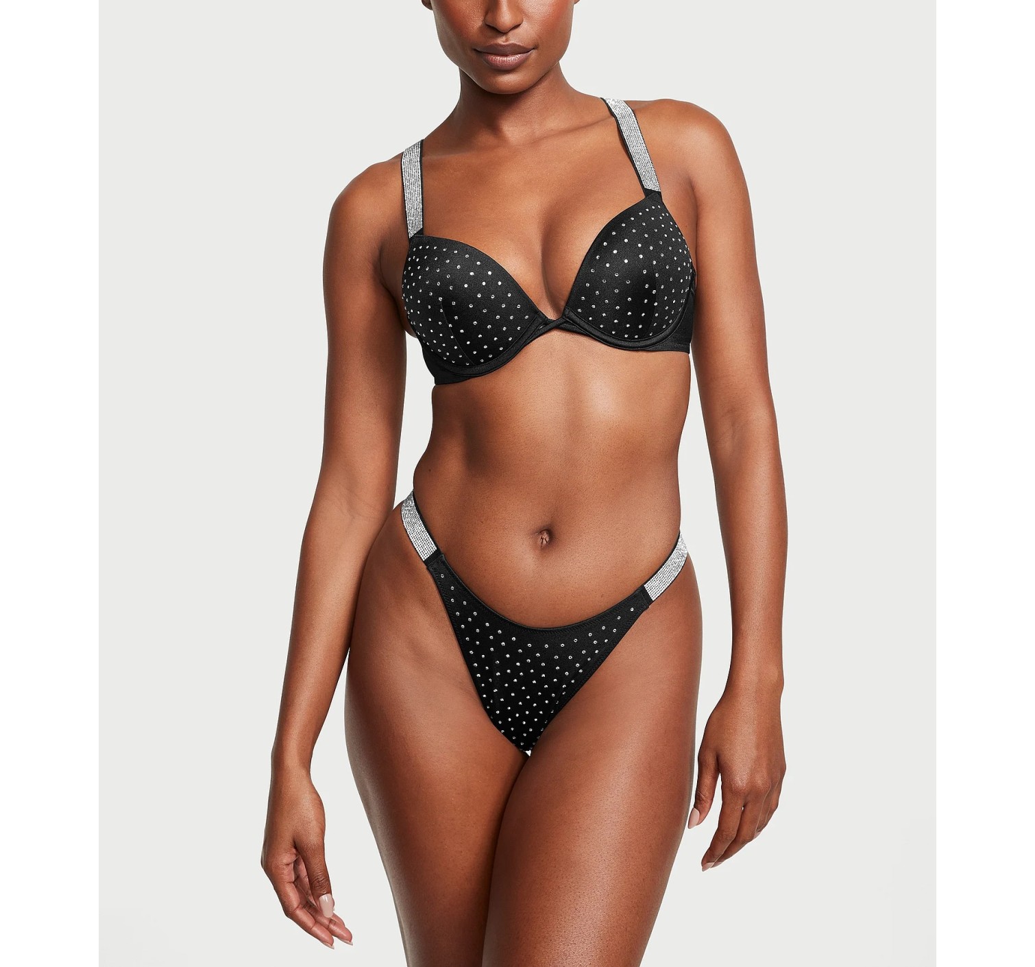Купальник Shine Strap Bombshell Bikini Top Black Set