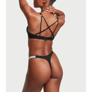 Купальник Shine Strap Bombshell Bikini Top Black Set