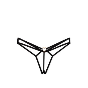 Трусики Strappy Crotchless Heart V-String