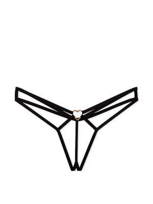 Трусики Strappy Crotchless Heart V-String