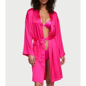 Халат Satin Midi Robe Hot Pink