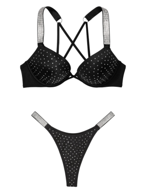 Купальник Shine Strap Bombshell Bikini Top Black Set