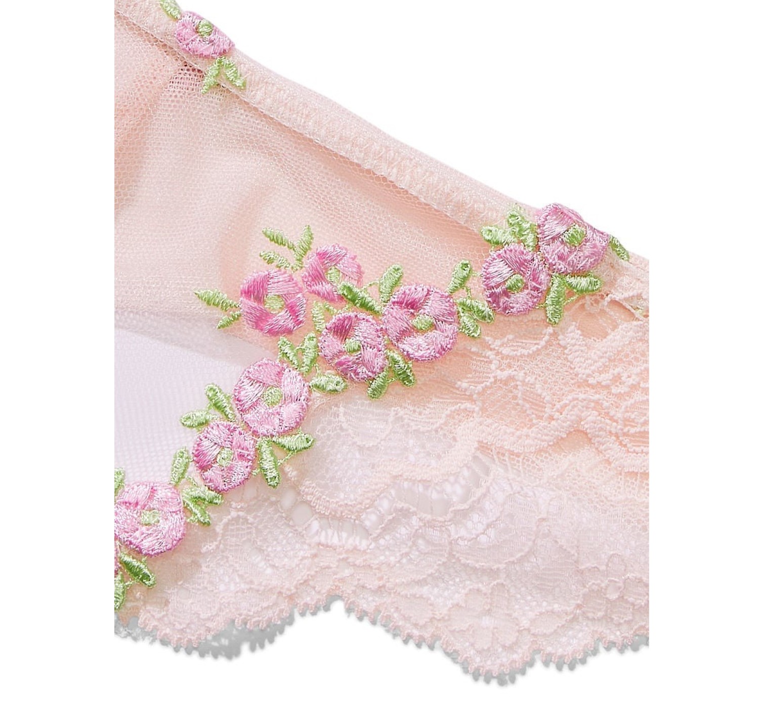 Комплект білизни Rosebud Embroidery Smooth & Lace Push-Up Bra Thong Set