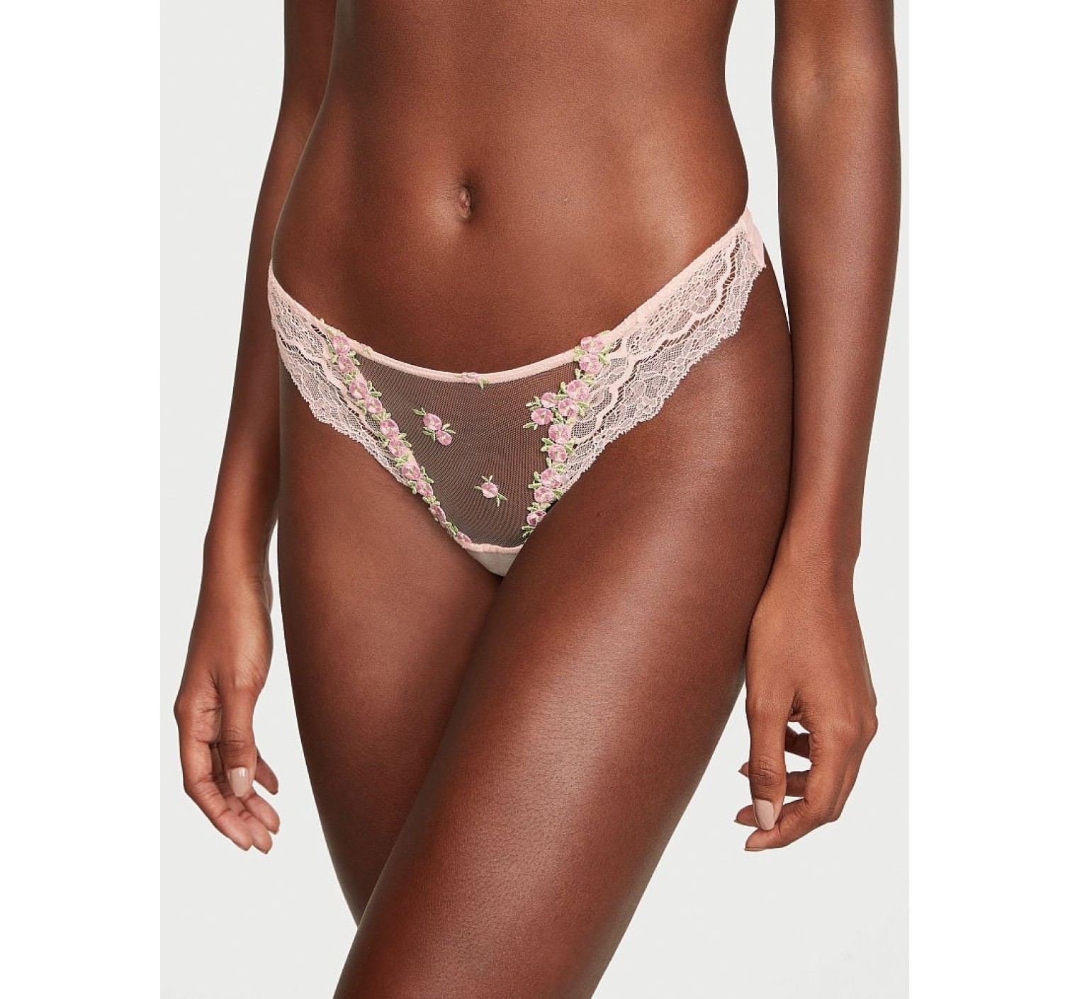 Комплект білизни Rosebud Embroidery Smooth & Lace Push-Up Bra Thong Set
