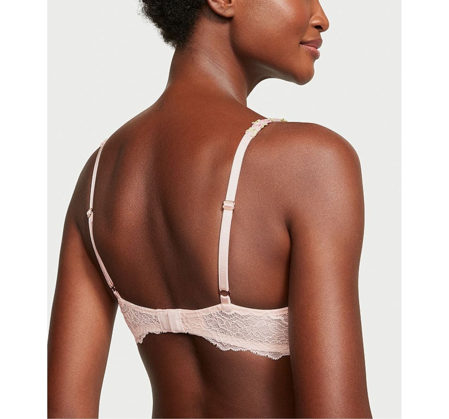 Комплект білизни Rosebud Embroidery Smooth & Lace Push-Up Bra Thong Set