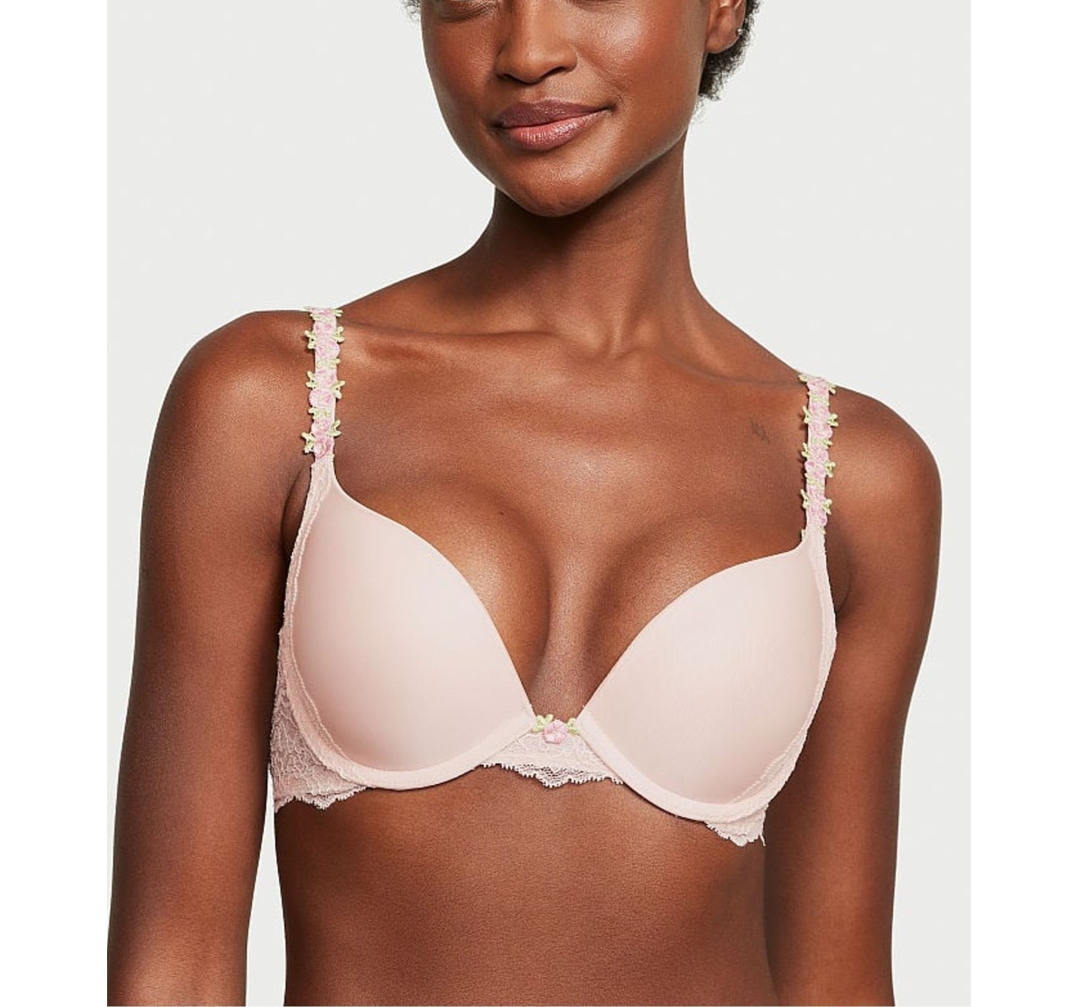 Комплект білизни Rosebud Embroidery Smooth & Lace Push-Up Bra Thong Set